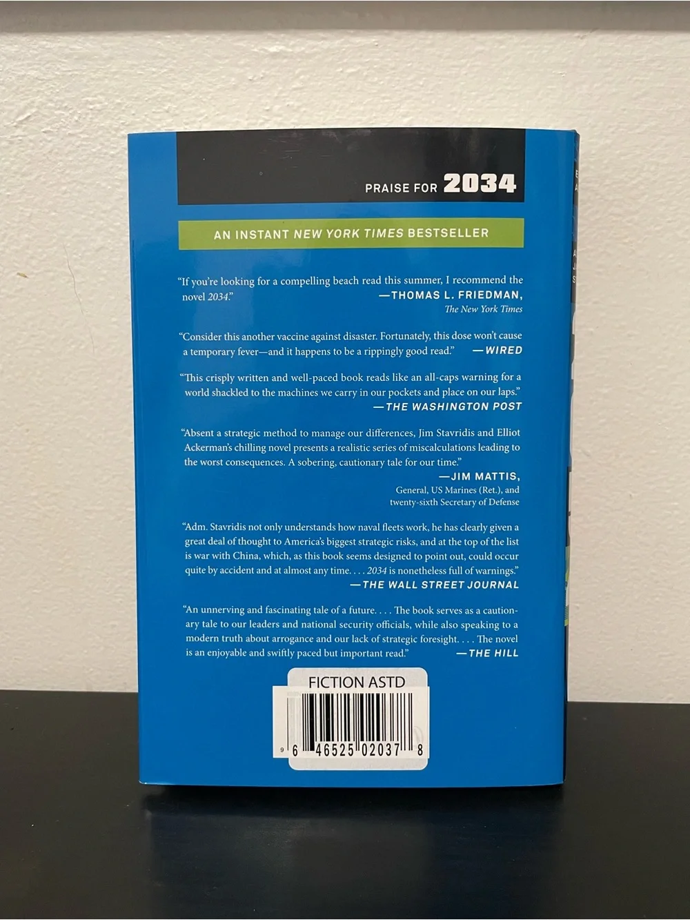 2054 A Novel Elliot Ackerman Stavridis Book NEW Hardcover Ai Future America War